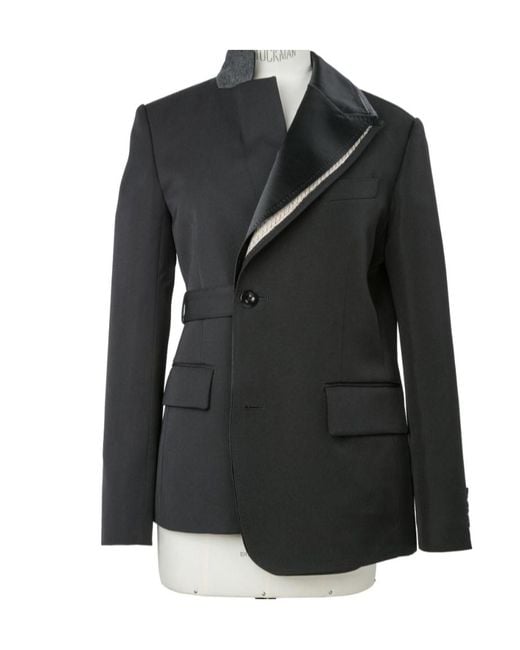 Sacai Black Long-Sleeve Blazer