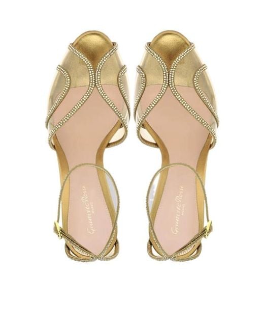 Gianvito Rossi Metallic Open-Toe High-Heeled Sandals
