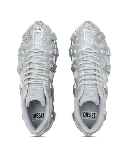 DIESEL White S-D-Griffe Low Sneakers for men