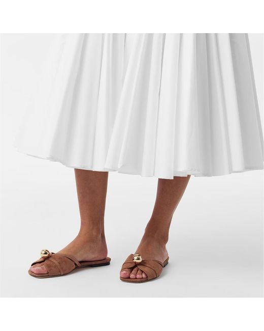Jimmy Choo Brown Siva Flat Sandals