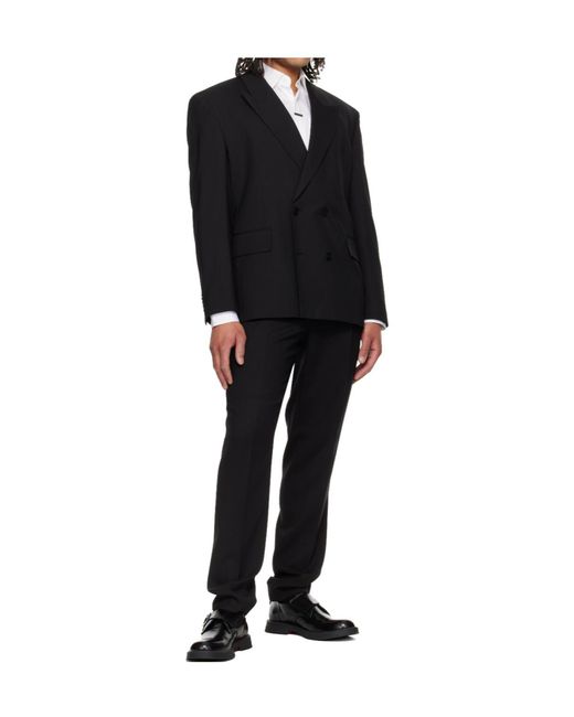 Boss Black Double-Breasted Suit Jacket for men