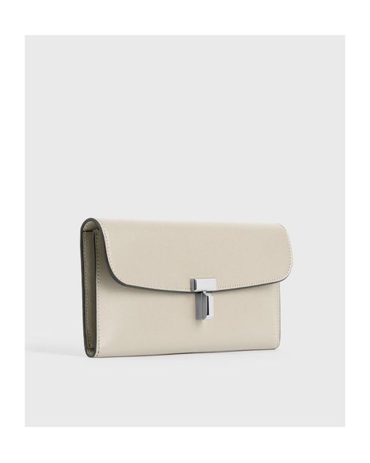 Totême White Totême T Lock Fold-Over Wallet