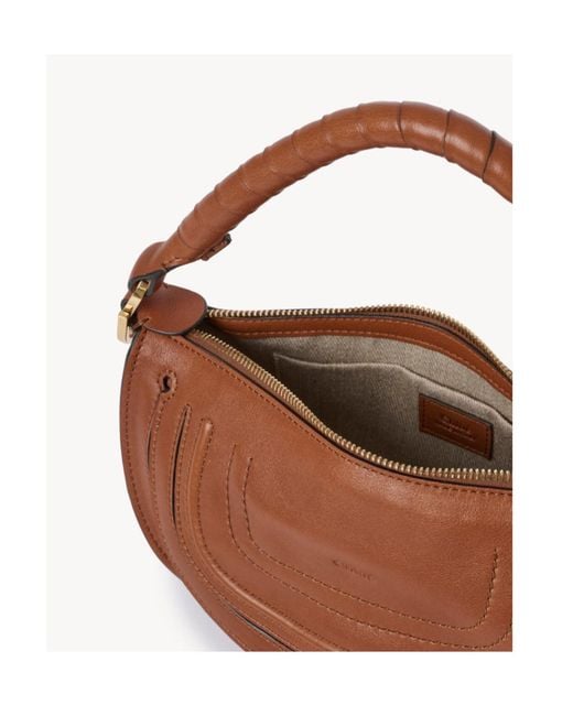 Chloé Brown Mini Marcie Shoulder Bag