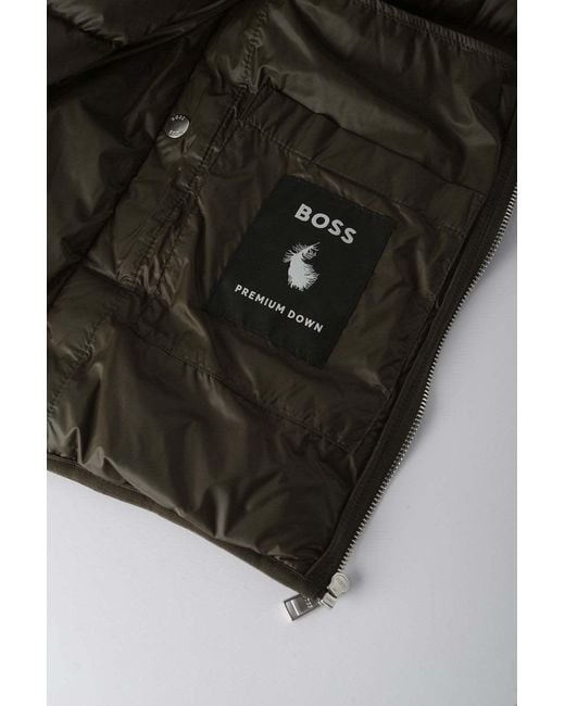 Boss Brown Long Sleeve Down Jacket for men