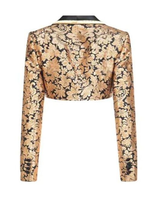 Dolce & Gabbana Black Printed Blazer