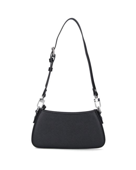 Vivienne Westwood Black Orb Plaque Shoulder Bag