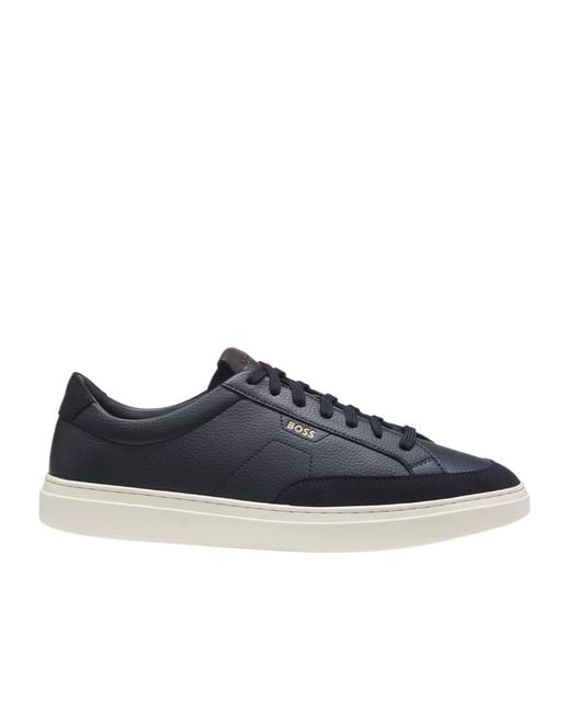 Boss Blue Logo Detail Sneakers for men