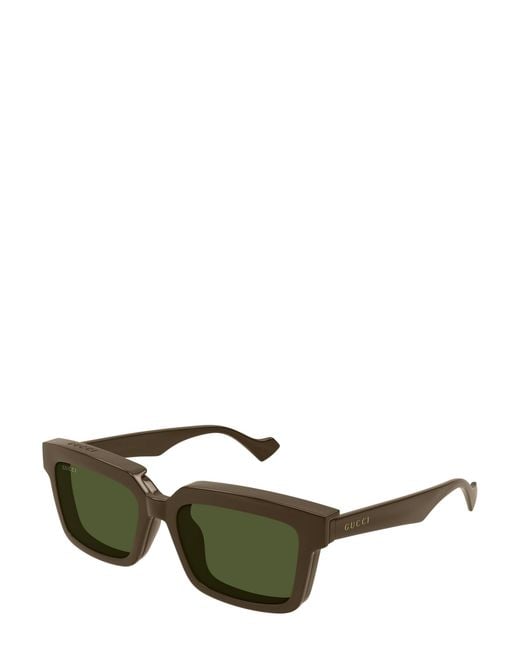 Gucci Green Eyewear Square Frame Sunglasses for men
