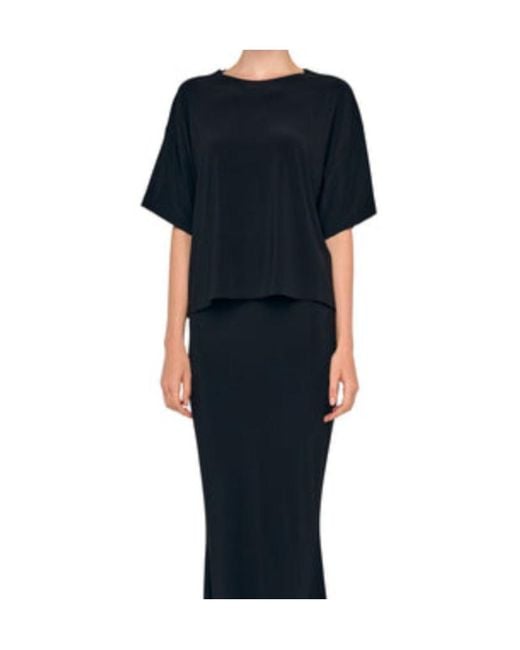 Norma Kamali Blue Short-Sleeve T-Shirt