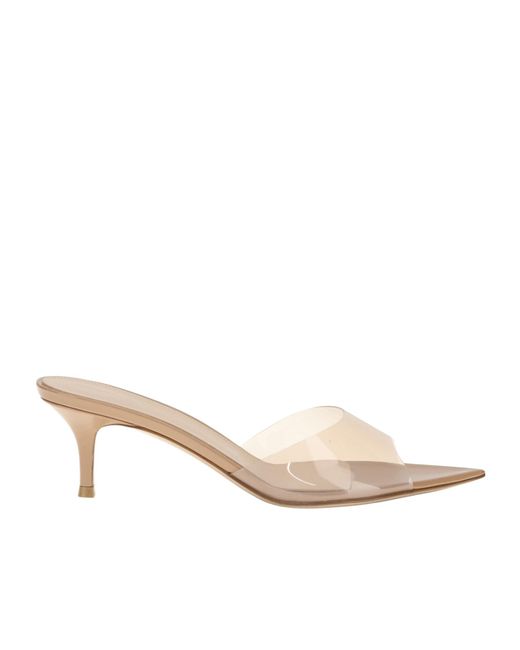 Gianvito Rossi Natural Elle Pointed-Toe Mules