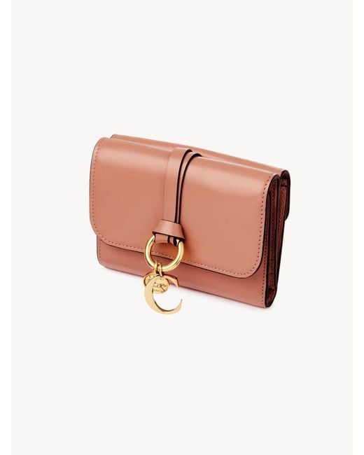 Chloé Pink Small Alphabet Tri-Fold