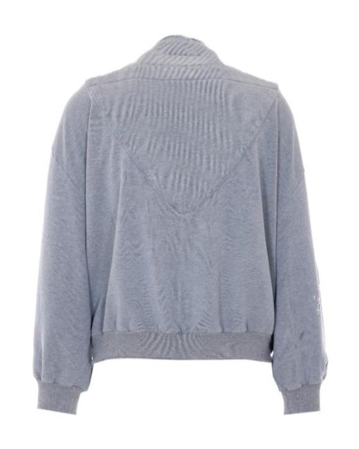 MM6 by Maison Margiela Blue Distressed Drawstring Jacket