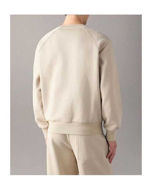Moose Knuckles Natural Yul Logo Crewneck Sweatshirt for men