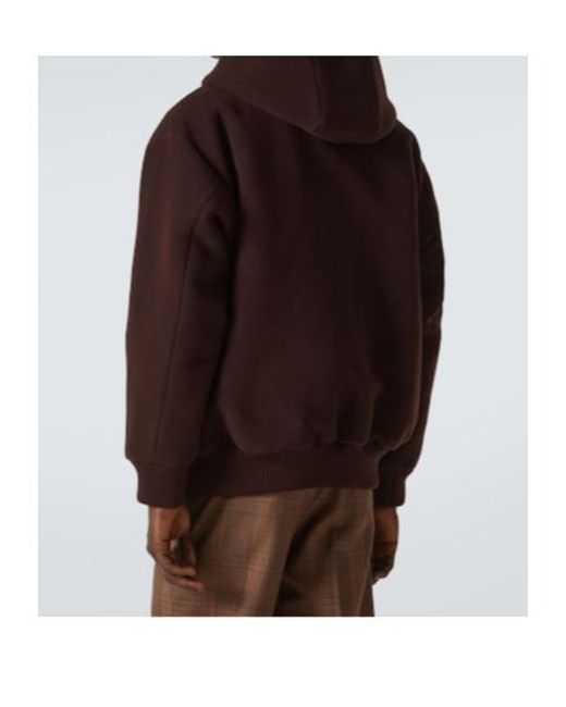 Auralee Purple Hooded Zip-Up Sweatshirt for men