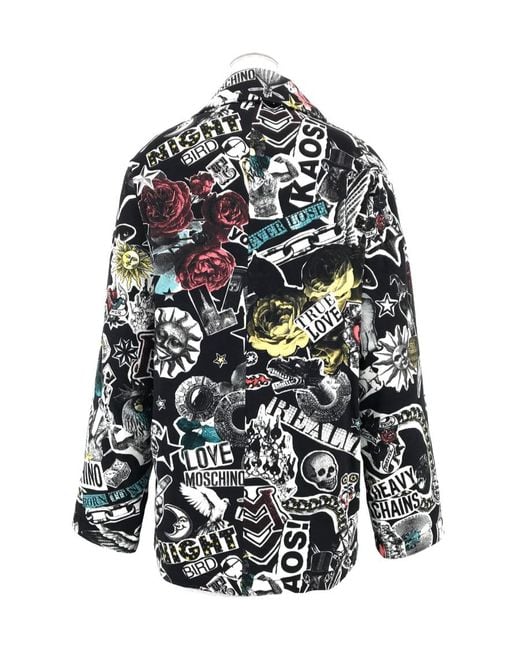 Moschino White Zippered Casual Jacket