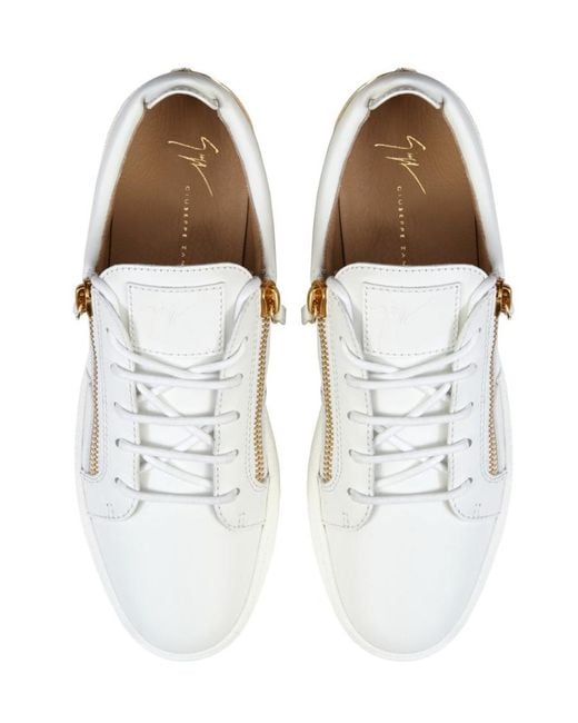 Giuseppe Zanotti White Logo Casual Sneakers for men