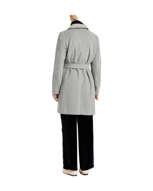 Max Mara Gray Solid Color Coats