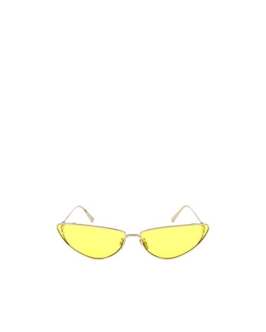Dior Yellow Triangle Frame Sunglasses
