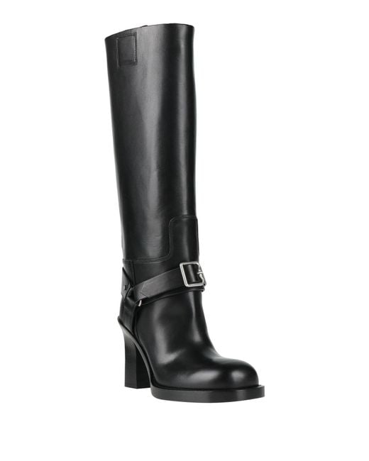 Burberry Black Simple Leather Boots