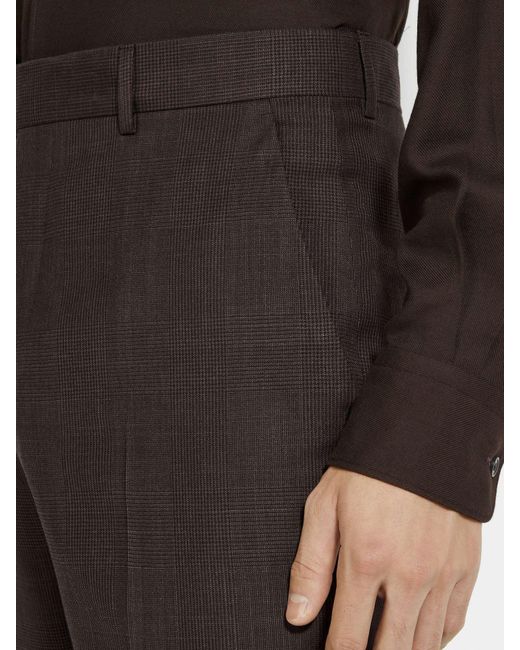 Zegna Gray Straight-Leg Tailored Trousers for men
