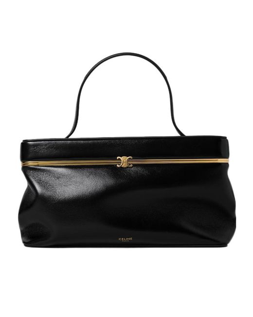 Céline Black Logo Tote Bag