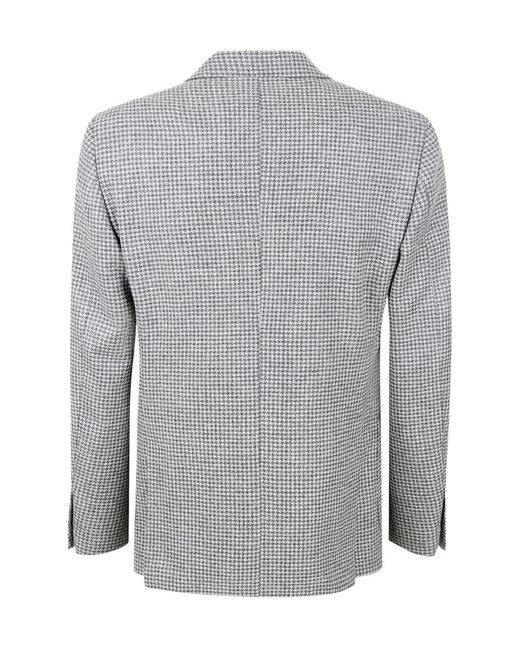Lardini Gray Single-Breasted Tailored Blazer for men