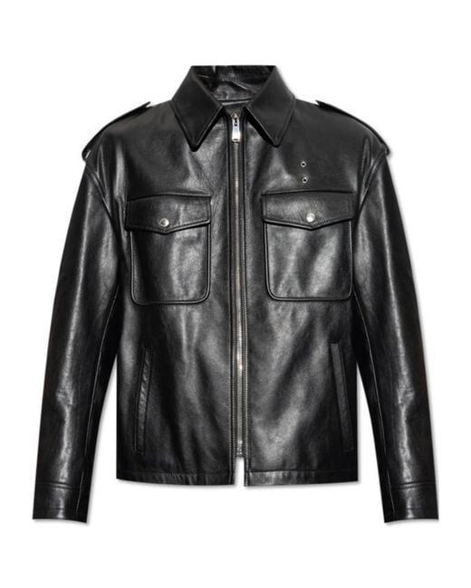 McQueen Black Long Sleeved Zip-Up Jacket for men