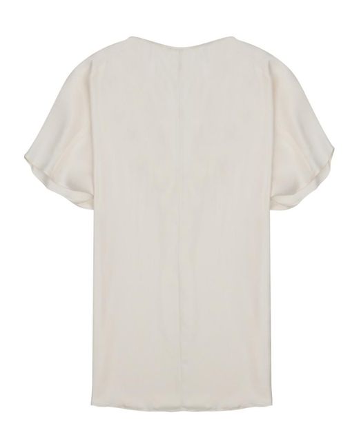 Alysi White V-Neck Short-Sleeve Top