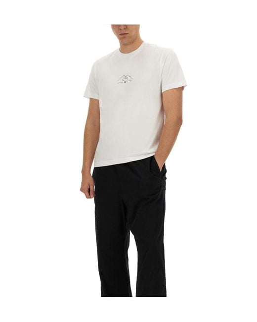 Neil Barrett White Graphic-Printed Crewneck T-Shirt for men