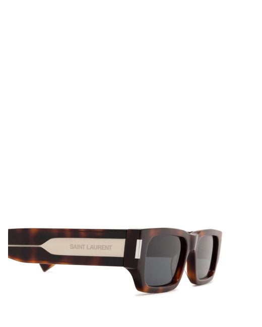 Saint Laurent White Eyewear Rectangle Frame Sunglasses for men
