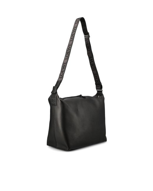Loewe Black Cubi Jacquard Strap Crossbody Bag for men