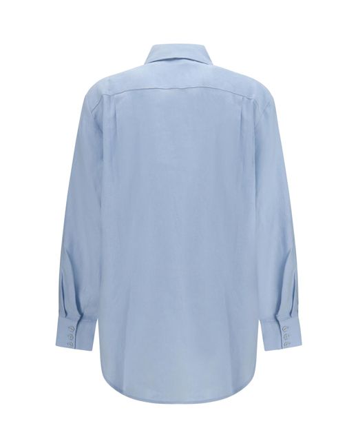 ALÉMAIS Blue Grace Embroidered Check Shirt