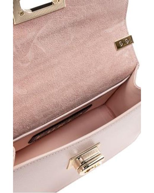 Furla Pink Logo Chain Shoulder Bag