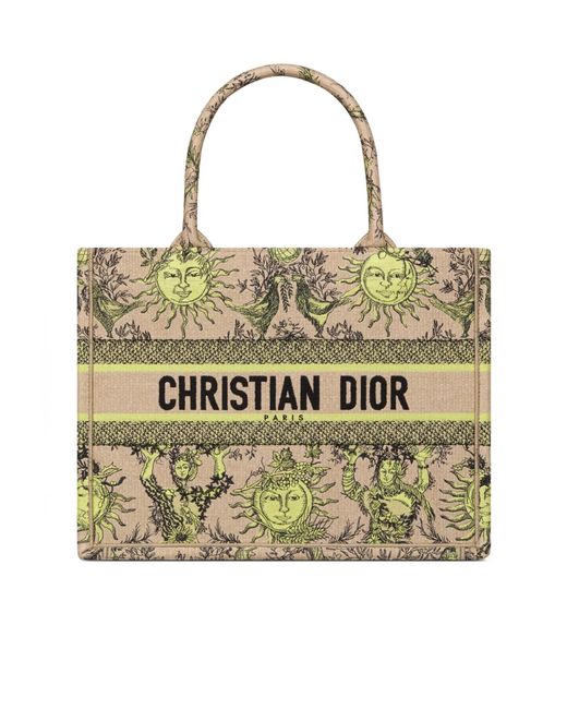 Dior Metallic Medium Iviera Book Tote Handbag