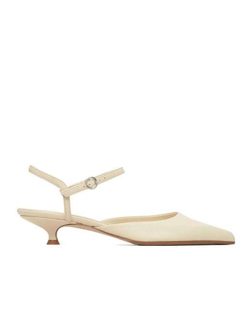 Aeyde White Colette High-Heeled Sandals