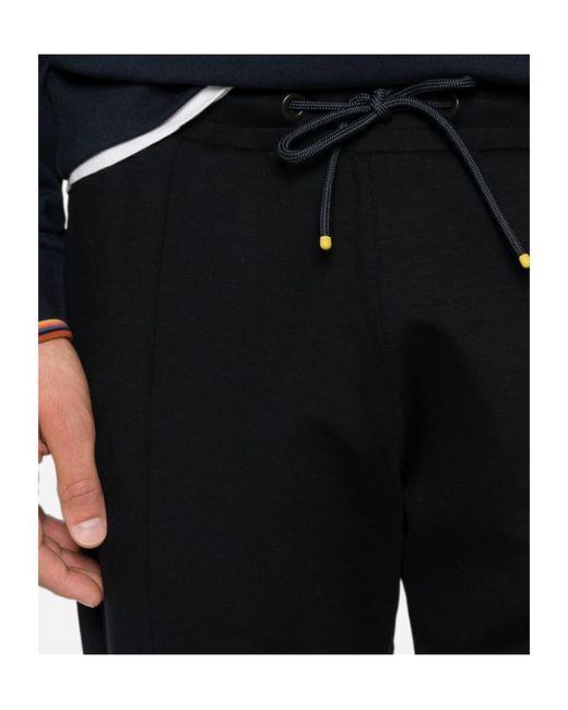 Paul Smith Black Drawstring-Waist Track Pants for men