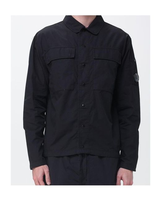 C P Company Black Lens Pocket Shirt for men