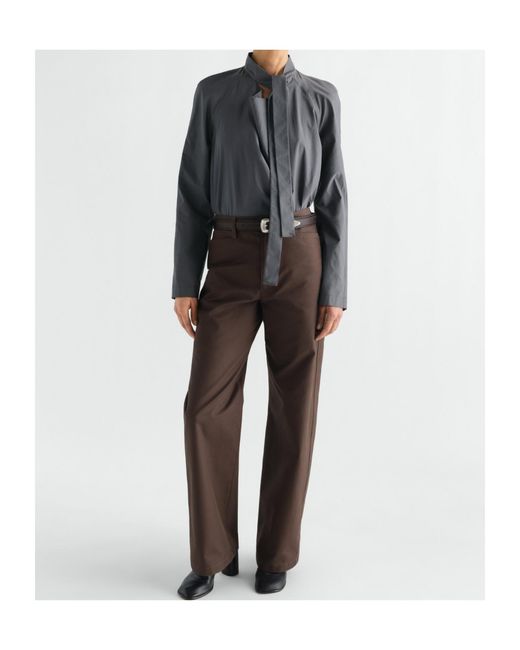 Lemaire Gray Ascot Blouse