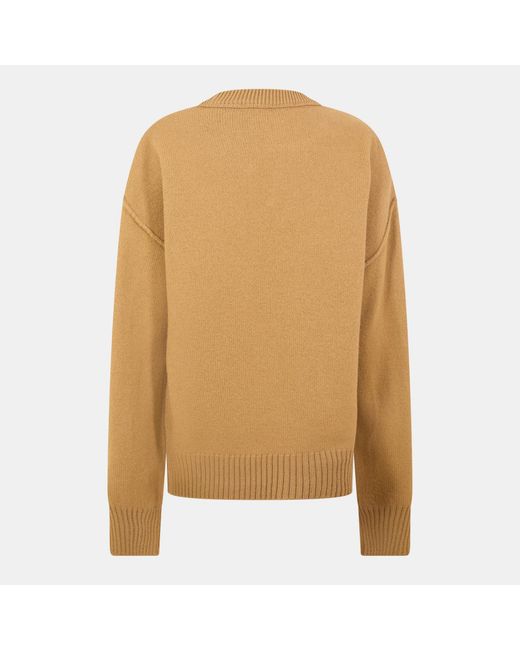 AMI Natural Crew Neck Knit Sweater