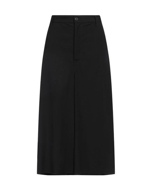 Balenciaga Black Simple Solid-Color Wide-Leg Pants