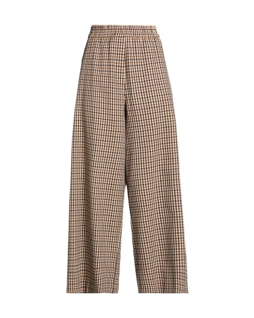 Weekend by Maxmara Brown Loose Plaid Pants