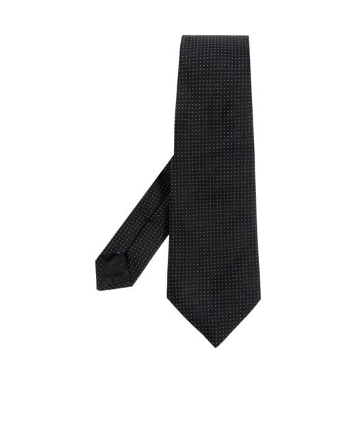 Giorgio Armani Black Dotted Tie for men