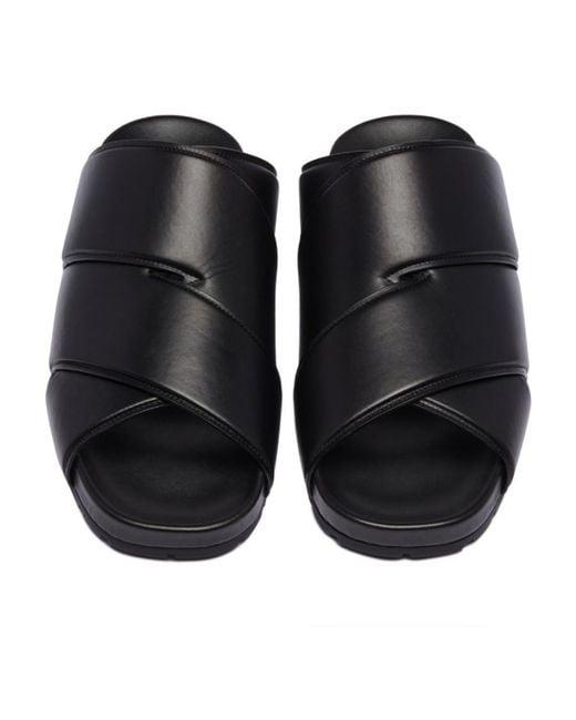 Bottega Veneta Black Bridge Mule Sandals for men