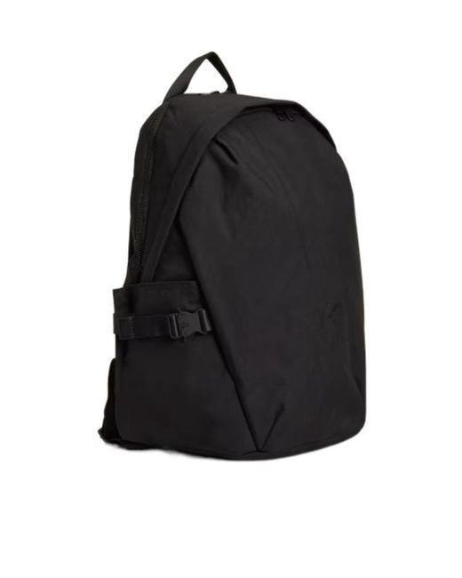 Y-3 Black Staple Logo Printed Backpack for men