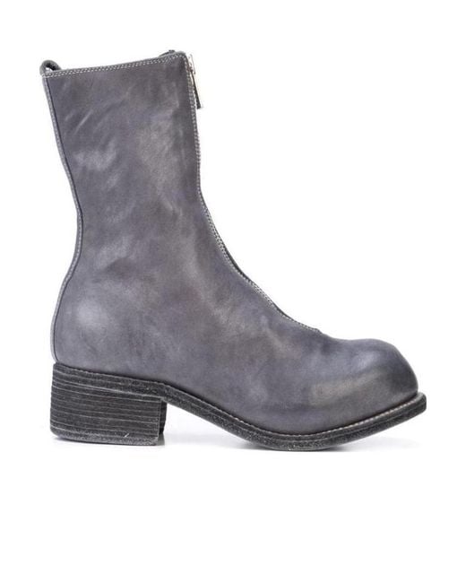 Guidi Gray Pl2 Front Zipper Booties
