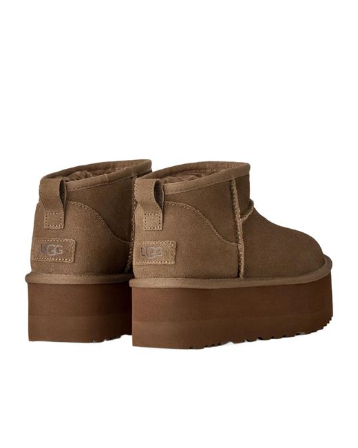 Ugg Brown Classic Ultra Mini Platform Boots