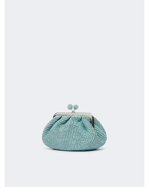 Weekend by Maxmara Blue Pasticcino Woven Shoulder Bag