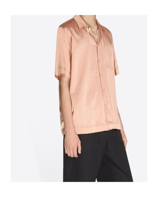 Dries Van Noten Pink Chest-Pocket Shirt for men