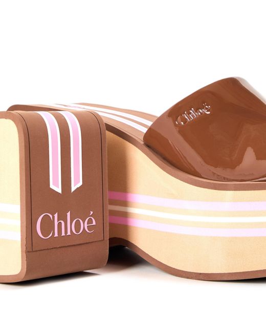 Chloé Brown Thick-Soled Slippers