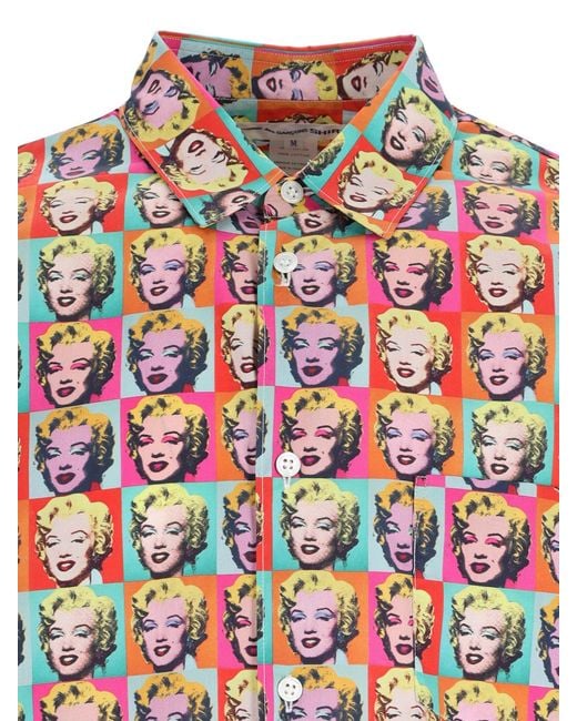 Comme des Garçons White Comme Des Garçons Shirt Motif Printed Poplin Shirt for men